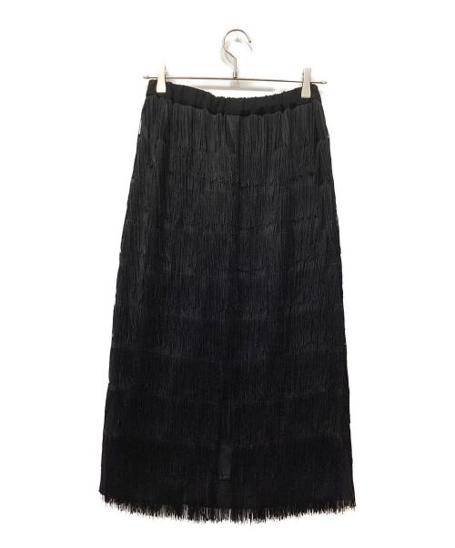 GRACE CONTINENTAL（（グレースコンチネンタル）GRACE CONTINENTAL (（グレースコンチネンタル) フリンジスカート ブラック サイズ:36の古着・服飾アイテム