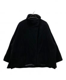 ELENDEEK（エレンディーク）の古着「ケープスタンドカラーコート」｜ブラック