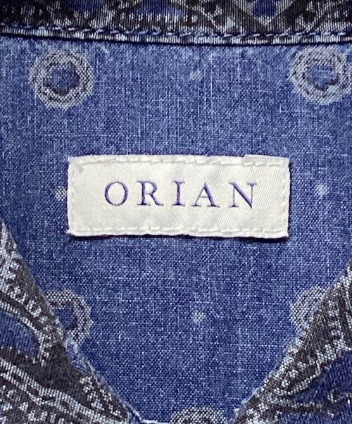 ORIAN（オリアン）ORIAN (オリアン) 総柄シャツ ブルー サイズ:38/14の古着・服飾アイテム