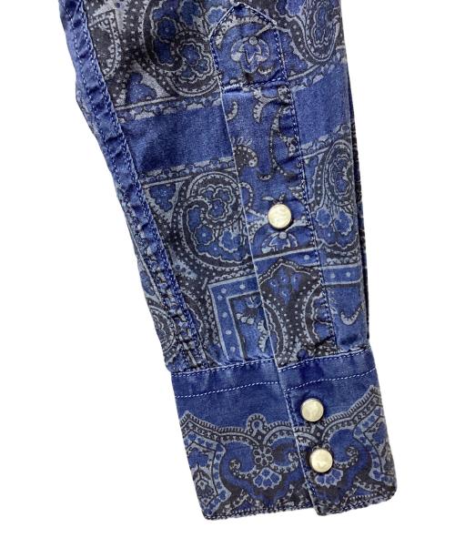 ORIAN（オリアン）ORIAN (オリアン) 総柄シャツ ブルー サイズ:38/14の古着・服飾アイテム