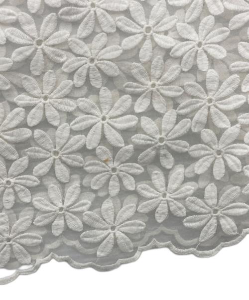 Kate Spade（ケイトスペード）Kate Spade (ケイトスペード) 花柄レースブラウス ホワイト サイズ:2の古着・服飾アイテム