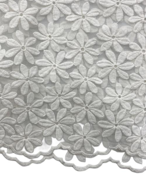 Kate Spade（ケイトスペード）Kate Spade (ケイトスペード) 花柄レースブラウス ホワイト サイズ:2の古着・服飾アイテム