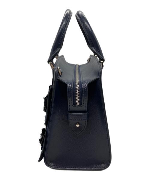 Kate Spade（ケイトスペード）Kate Spade (ケイトスペード) スモール サッチェル ネイビーの古着・服飾アイテム