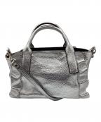 ripaniリパーニ）の古着「メタリックサイドフリルトート バッグ」｜シルバー
