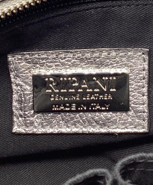 ripani（リパーニ）ripani (リパーニ) メタリックサイドフリルトート バッグ シルバーの古着・服飾アイテム