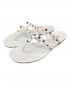 VALENTINO GARAVANIヴァレンティノ・ガラヴァーニ）の古着「ロックスタッズ ラバーサンダル」｜ホワイト