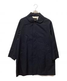 DELICIOUS（デリシャツ）の古着「Travel Coat / ラウンドカラー ステンカラーコート」｜ネイビー