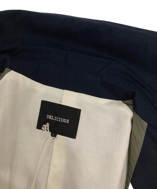 DELICIOUS（デリシャツ）DELICIOUS (デリシャツ) Travel Coat / ラウンドカラー ステンカラーコート ネイビー サイズ:Sの古着・服飾アイテム