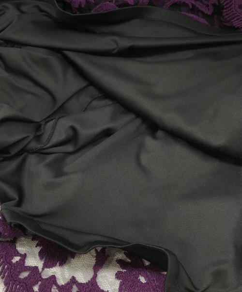 TADASHI SHOJI（タダシ ショージ）TADASHI SHOJI (タダシ ショージ) 刺繍レースノースリーブワンピース パープルの古着・服飾アイテム