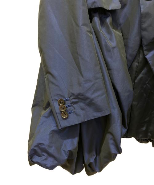 noir kei ninomiya（ノワール ケイ ニノミヤ）noir kei ninomiya (ノワール ケイ ニノミヤ) ギャザー バルーン ジャケット ネイビー サイズ:Sの古着・服飾アイテム