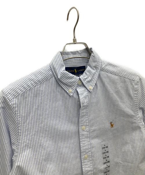POLO RALPH LAUREN（ポロ・ラルフローレン）POLO RALPH LAUREN (ポロ・ラルフローレン) 刺繍ボタンダウンシャツ ブルー サイズ:L 未使用品の古着・服飾アイテム