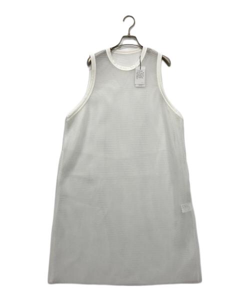 HYKE（ハイク）HYKE (ハイク) MESH SLEEVLES DRESS /メッシュ ノースリーブ ワンピース ホワイト サイズ:2の古着・服飾アイテム