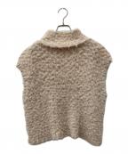 ISSEY MIYAKE meイッセイ ミヤケ ミー）の古着「プリーツ加工 シャギー ハイネックブラウス」｜ベージュ