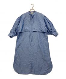 HYKE（ハイク）の古着「C/L BALLOON SLEEVE DRESS」｜ブルー