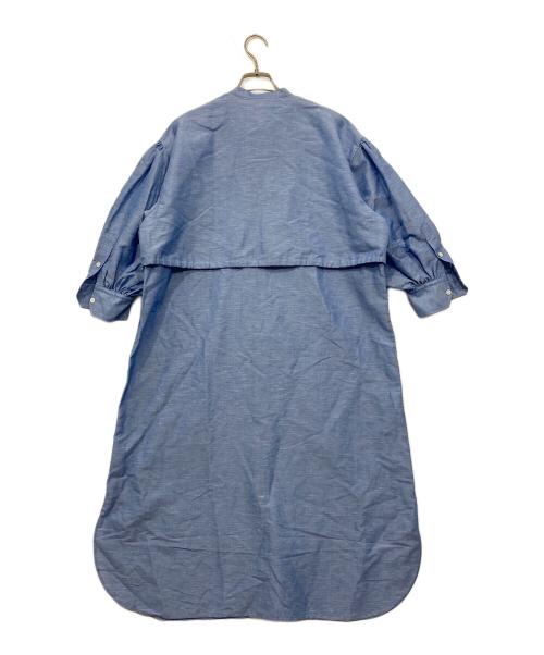 HYKE（ハイク）HYKE (ハイク) C/L BALLOON SLEEVE DRESS ブルー サイズ:1の古着・服飾アイテム
