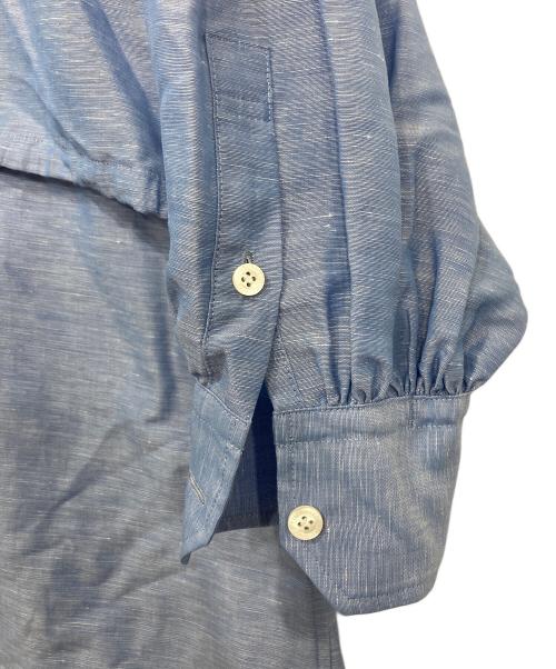 HYKE（ハイク）HYKE (ハイク) C/L BALLOON SLEEVE DRESS ブルー サイズ:1の古着・服飾アイテム