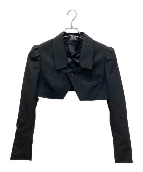 noir kei ninomiya（ノワール ケイ ニノミヤ）noir kei ninomiya (ノワール ケイ ニノミヤ) ウールモヘヤドスキンジャケット ブラック サイズ:Sの古着・服飾アイテム