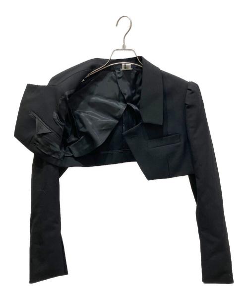 noir kei ninomiya（ノワール ケイ ニノミヤ）noir kei ninomiya (ノワール ケイ ニノミヤ) ウールモヘヤドスキンジャケット ブラック サイズ:Sの古着・服飾アイテム