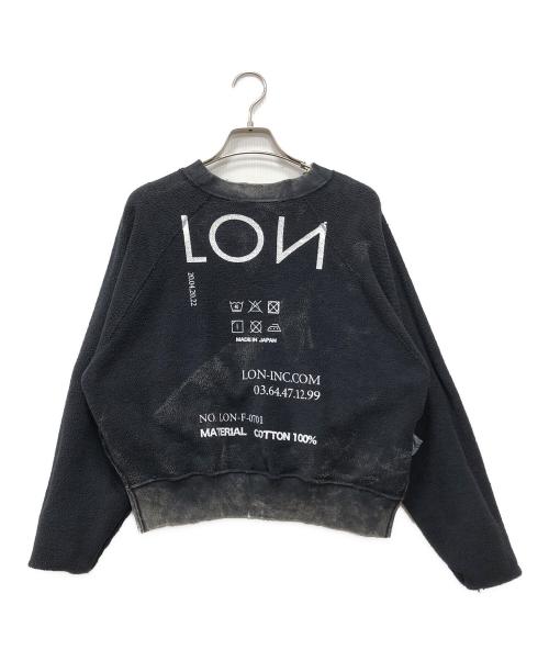 LON（ロン）LON (ロン) TWO SIDE SWEATSHIRT ブラック サイズ:下記参照の古着・服飾アイテム
