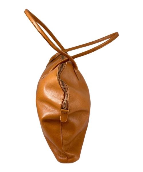 TIDE WAY（タイドウェイ）TIDE WAY (タイドウェイ) ライトレザーボストントートバッグ ブラウンの古着・服飾アイテム