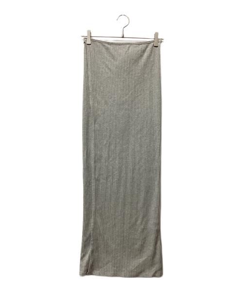 BASERANGE（ベースレンジ）BASERANGE (ベースレンジ) リブラップスカート グレー サイズ:Sの古着・服飾アイテム