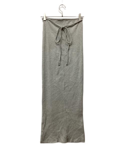 BASERANGE（ベースレンジ）BASERANGE (ベースレンジ) リブラップスカート グレー サイズ:Sの古着・服飾アイテム