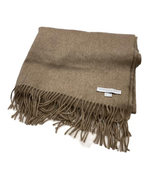 JOHNSTONS OF ELGIN（ジョンストンズオブエルガン）JOHNSTONS OF ELGIN (ジョンストンズオブエルガン) カシミヤ大判ストール ベージュの古着・服飾アイテム