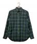 BEAMS F（ビームスエフ）の古着「コットンリネン タータンチェック ボタンダウンシャツ」｜グリーン×ネイビー