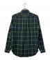 BEAMS F (ビームスエフ) コットンリネン タータンチェック ボタンダウンシャツ グリーン×ネイビー サイズ:39：3500円