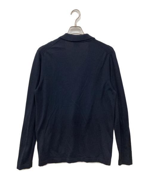 BAFY（バフィー）BAFY (バフィー) BEAMS F (ビームスエフ) 別注コットン レーヨン ニット シャツカーディガン ネイビー サイズ:46の古着・服飾アイテム
