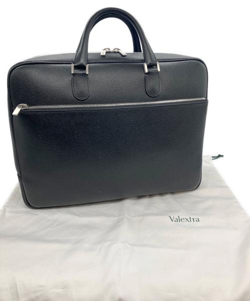 Valextra（ヴァレクストラ）Valextra (ヴァレクストラ) ダブルハンドル ブリーフケース ブラックの古着・服飾アイテム