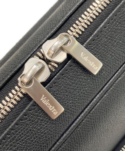 Valextra（ヴァレクストラ）Valextra (ヴァレクストラ) ダブルハンドル ブリーフケース ブラックの古着・服飾アイテム