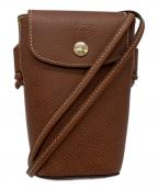 LONGCHAMPロンシャン）の古着「エピュレ スマートフォンケース（フラップ付き）」｜ブラウン