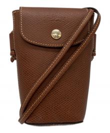 LONGCHAMP（ロンシャン）の古着「エピュレ スマートフォンケース（フラップ付き）」｜ブラウン