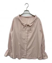 UNITED ARROWS TOKYO（ユナイテッドアローズトウキョウ）の古着「フリルカラーフレアスリーブブラウス」｜ピンク