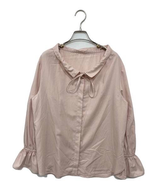 UNITED ARROWS TOKYO（ユナイテッドアローズトウキョウ）UNITED ARROWS TOKYO (ユナイテッドアローズトウキョウ) フリルカラーフレアスリーブブラウス ピンク サイズ:FREEの古着・服飾アイテム