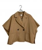 YENNイエン）の古着「DOUBLE FACE CAPE JACKET」｜キャメル
