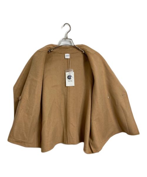 YENN（イエン）YENN (イエン) DOUBLE FACE CAPE JACKET キャメル サイズ:FREEの古着・服飾アイテム