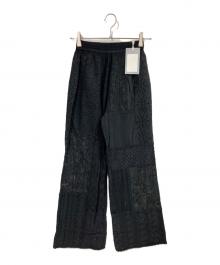 TODAYFUL（トゥデイフル）の古着「Patchwork Lace Pants」｜ブラック