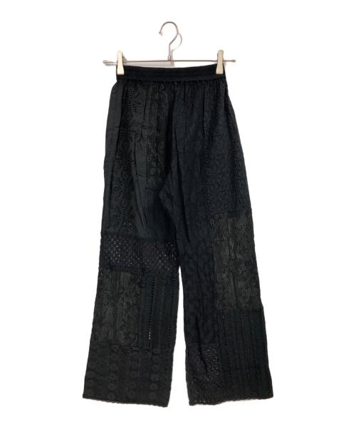 TODAYFUL（トゥデイフル）TODAYFUL (トゥデイフル) Patchwork Lace Pants ブラック サイズ:36の古着・服飾アイテム