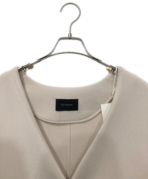 chignon（シニヨン）chignon (シニヨン) ダンボールフォルムコート ベージュ サイズ:Fの古着・服飾アイテム