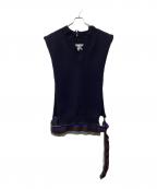 Maison Margielaメゾンマルジェラ）の古着「GAUGE 5 JERSEY KNIT VEST」｜ネイビー