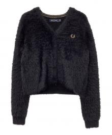 FRED PERRY×RAY BEAMS（フレッドペリー×レイ ビームス）の古着「Fluffy V-neck Knit Cardigan」｜ブラック