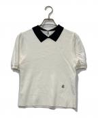 BLUE LABEL CRESTBRIDGEブルーレーベルクレストブリッジ）の古着「ドライレーヨンストレッチ襟付きプルオーバー」｜ホワイト