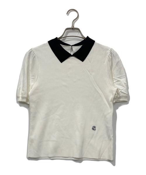 BLUE LABEL CRESTBRIDGE（ブルーレーベルクレストブリッジ）BLUE LABEL CRESTBRIDGE (ブルーレーベルクレストブリッジ) ドライレーヨンストレッチ襟付きプルオーバー ホワイト サイズ:38の古着・服飾アイテム