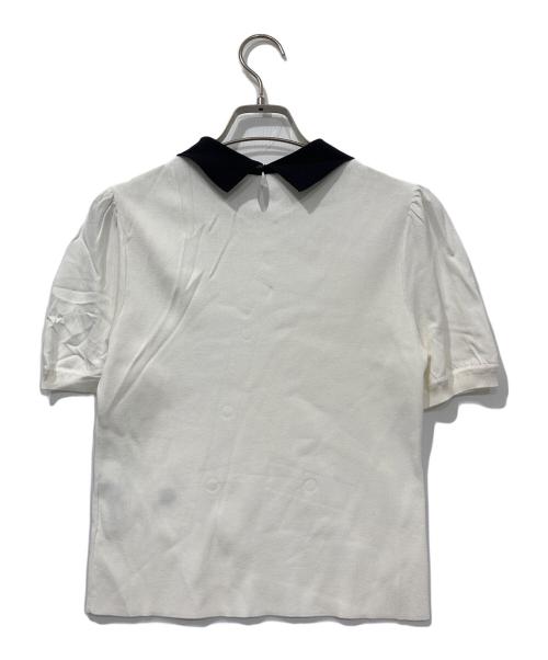 BLUE LABEL CRESTBRIDGE（ブルーレーベルクレストブリッジ）BLUE LABEL CRESTBRIDGE (ブルーレーベルクレストブリッジ) ドライレーヨンストレッチ襟付きプルオーバー ホワイト サイズ:38の古着・服飾アイテム