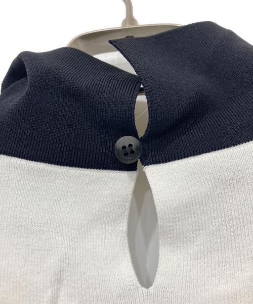 BLUE LABEL CRESTBRIDGE（ブルーレーベルクレストブリッジ）BLUE LABEL CRESTBRIDGE (ブルーレーベルクレストブリッジ) ドライレーヨンストレッチ襟付きプルオーバー ホワイト サイズ:38の古着・服飾アイテム