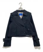 BLUE LABEL CRESTBRIDGEブルーレーベルクレストブリッジ）の古着「ショートトレンチコート」｜ネイビー