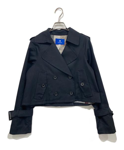 BLUE LABEL CRESTBRIDGE（ブルーレーベルクレストブリッジ）BLUE LABEL CRESTBRIDGE (ブルーレーベルクレストブリッジ) ショートトレンチコート ネイビー サイズ:36の古着・服飾アイテム