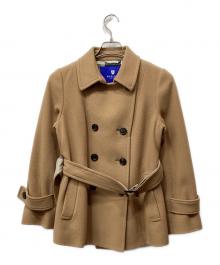 BLUE LABEL CRESTBRIDGE（ブルーレーベルクレストブリッジ）の古着「スペリオルメルトンショートコート」｜ベージュ